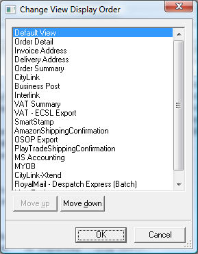 Change View Display Order